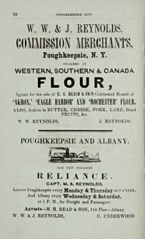 Ad for prominent business at the Upper Landing (early 1800s)