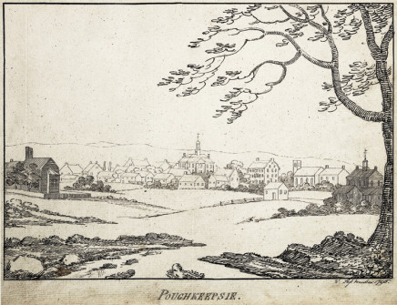 Village of Poughkeepsie by Alexander Robertson, pen and ink on paper, September 2, 1796